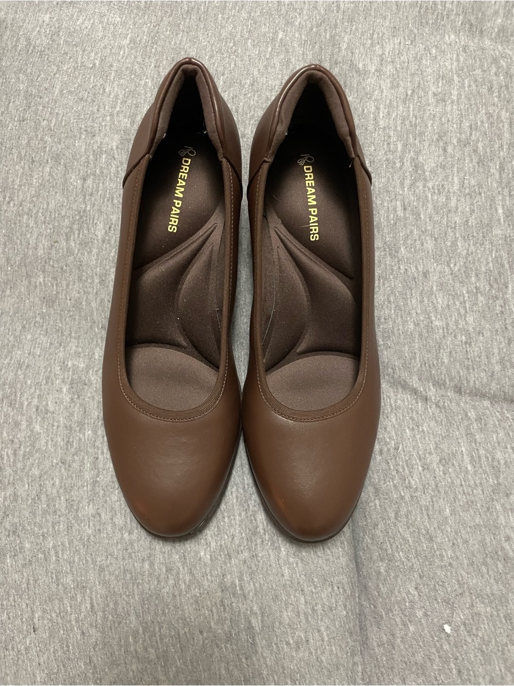 DREAM PAIRS Brown Low Wedge Comfort Pumps size 9